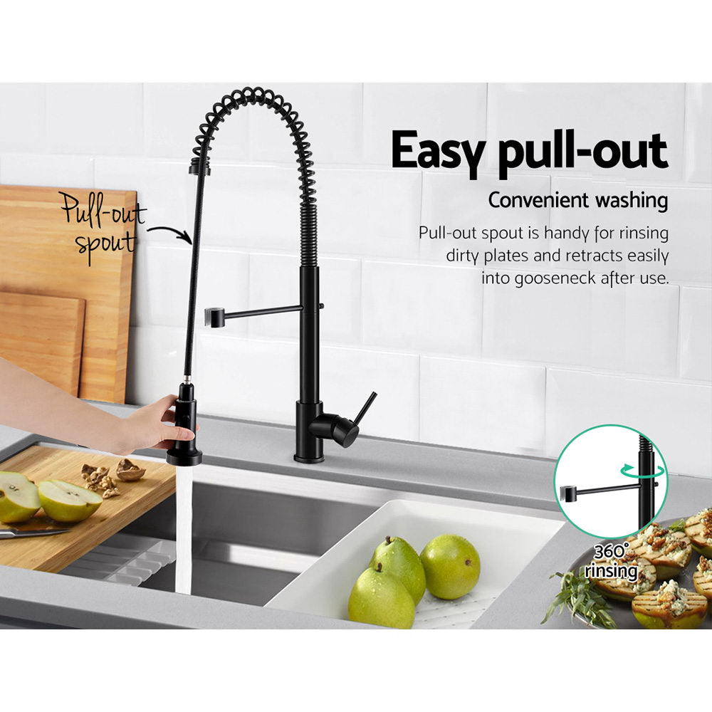 Cefito Kitchen Mixer Tap Pull Down 2 Modes Sink Faucet Basin Laundry Black-Furniture > Bathroom > Tap & Sink Accessories-PEROZ Accessories