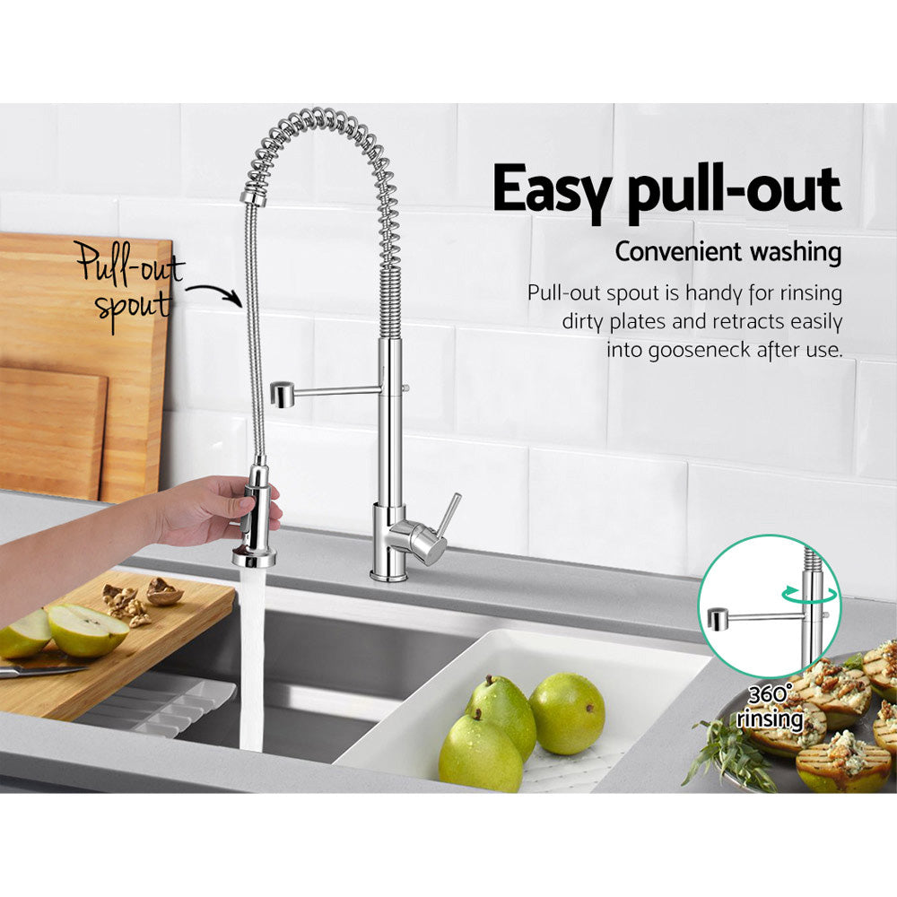 Cefito Kitchen Mixer Tap Pull Down 2 Modes Sink Faucet Basin Laundry Chrome-Furniture > Bathroom > Tap & Sink Accessories-PEROZ Accessories