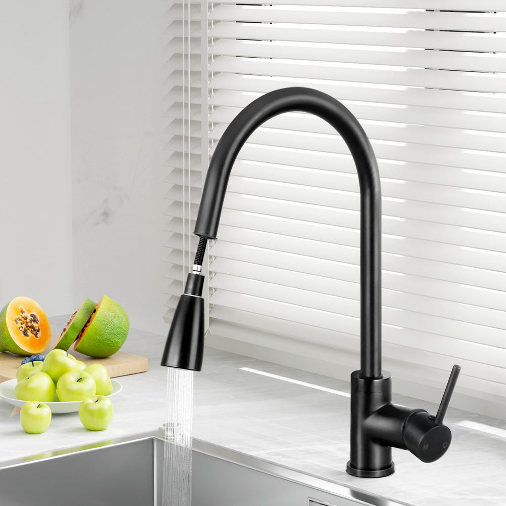 Cefito Kitchen Mixer Tap Pull Out 2 Mode Sink Faucet Basin Laundry Black-Furniture > Bathroom > Tap & Sink Accessories-PEROZ Accessories