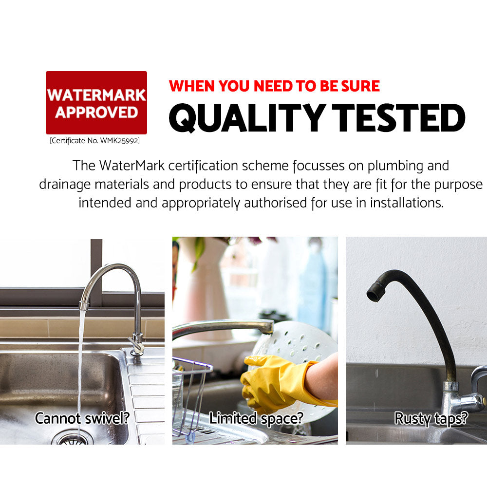 Cefito Kitchen Mixer Tap Mixer Rectangle Sink Faucet Basin Laundry Black-Furniture > Bathroom > Tap & Sink Accessories-PEROZ Accessories