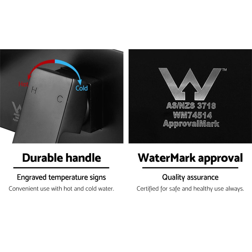 Cefito Bathroom Basin Mixer Tap Separate Faucet Vanity Laundry Black-Furniture > Bathroom > Tap & Sink Accessories-PEROZ Accessories