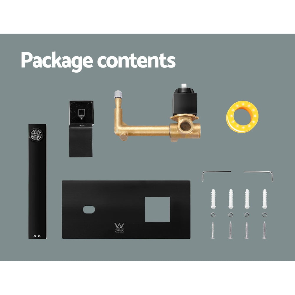 Cefito Bathroom Basin Mixer Tap Separate Faucet Vanity Laundry Black-Furniture > Bathroom > Tap & Sink Accessories-PEROZ Accessories