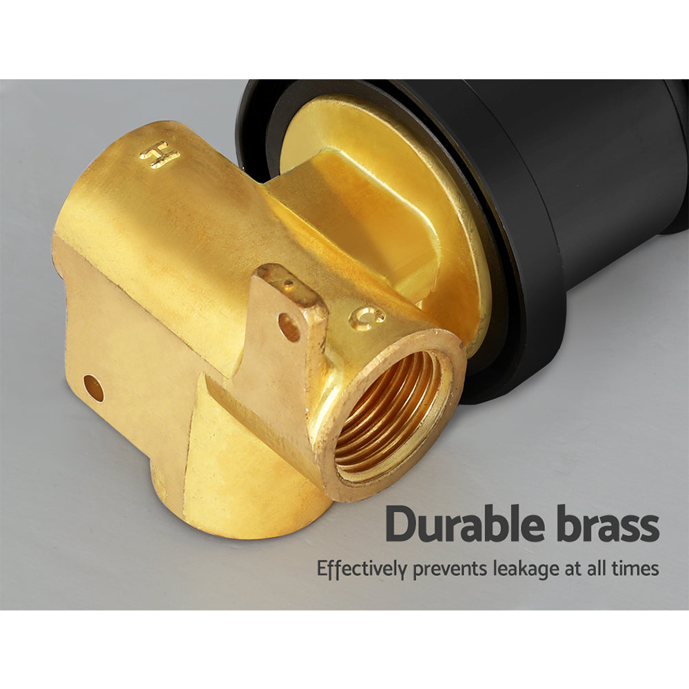 Cefito Basin Mixer Wall Tap Round Brass Faucet Shower Bathtub Black-Home & Garden > Bathroom Accessories > Shower Accessories-PEROZ Accessories