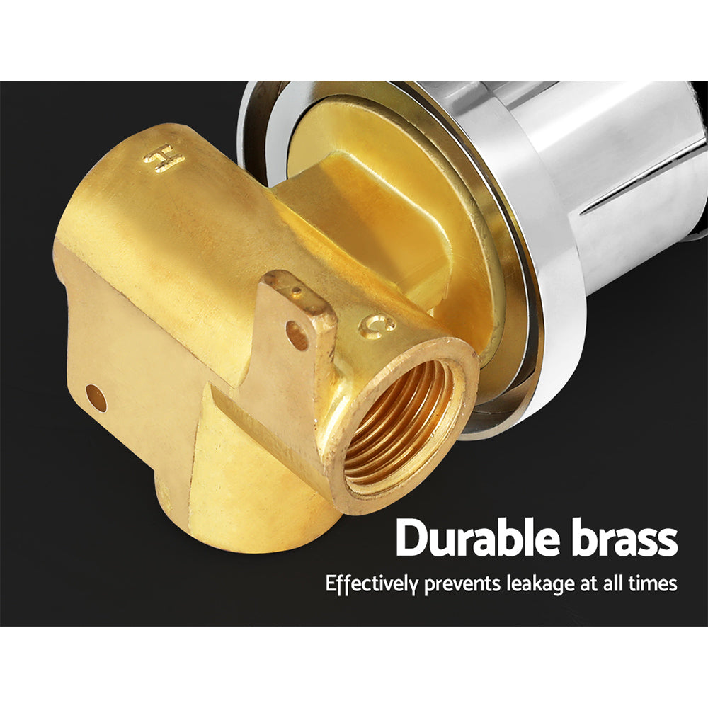 Cefito Basin Mixer Wall Tap Round Brass Faucet Shower Bathtub Chrome-Home & Garden > Bathroom Accessories > Shower Accessories-PEROZ Accessories