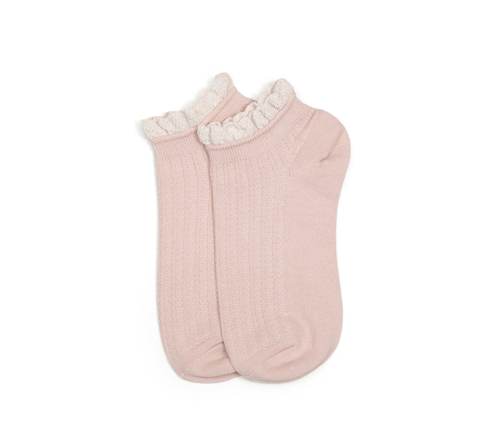 TARRAMARRA® 100% Cotton Ruffle Shallow Mouth Socks One Pair-PEROZ Accessories