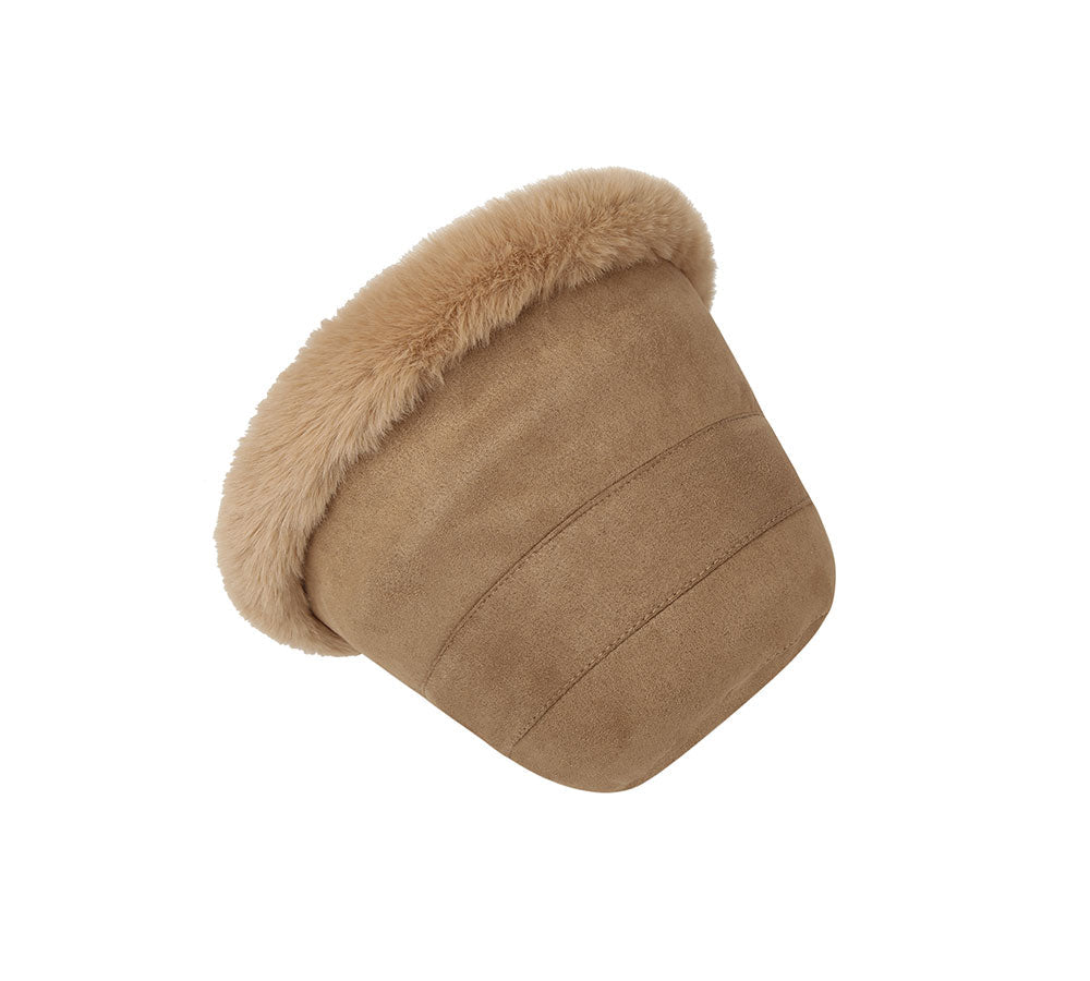 TARRAMARRA® Suede Fluffy Warm Bucket Hat-PEROZ Accessories