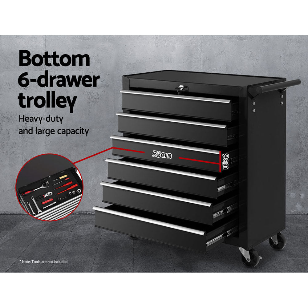 Giantz 16 Drawer Tool Box Cabinet Chest Trolley Toolbox Garage Storage Box-Tools > Tools Storage > Tool Cabinets-PEROZ Accessories