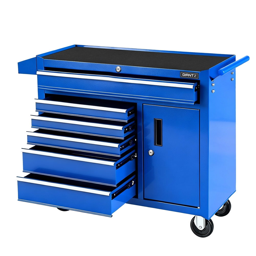 Giantz 6 Drawer Tool Chest Trolley Cabinet Cart Toolbox Storage Organiser Wheels-Tools > Tools Storage > Tool Boxes-PEROZ Accessories