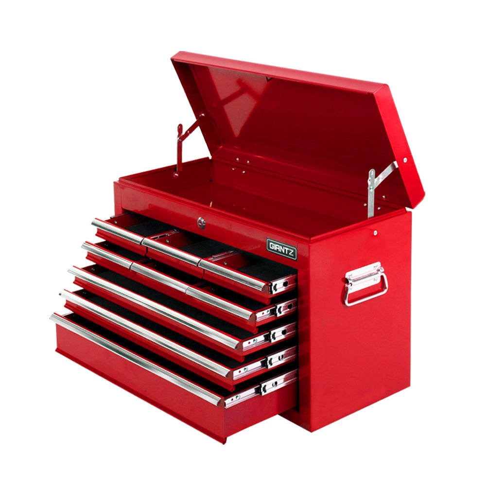 Giantz 9 Drawer Tool Box Cabinet Chest Toolbox Storage Garage Organiser Red-Tools > Tools Storage > Tool Cabinets-PEROZ Accessories
