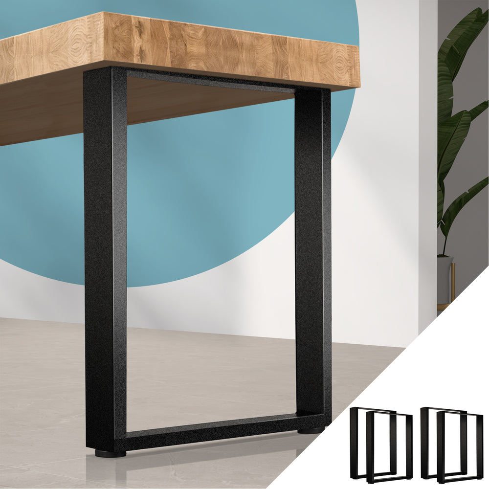 Oikiture 4X Coffee Dining Table Legs Bench Box Steel Metal Industrial 71 X 50CM-Table Legs-PEROZ Accessories