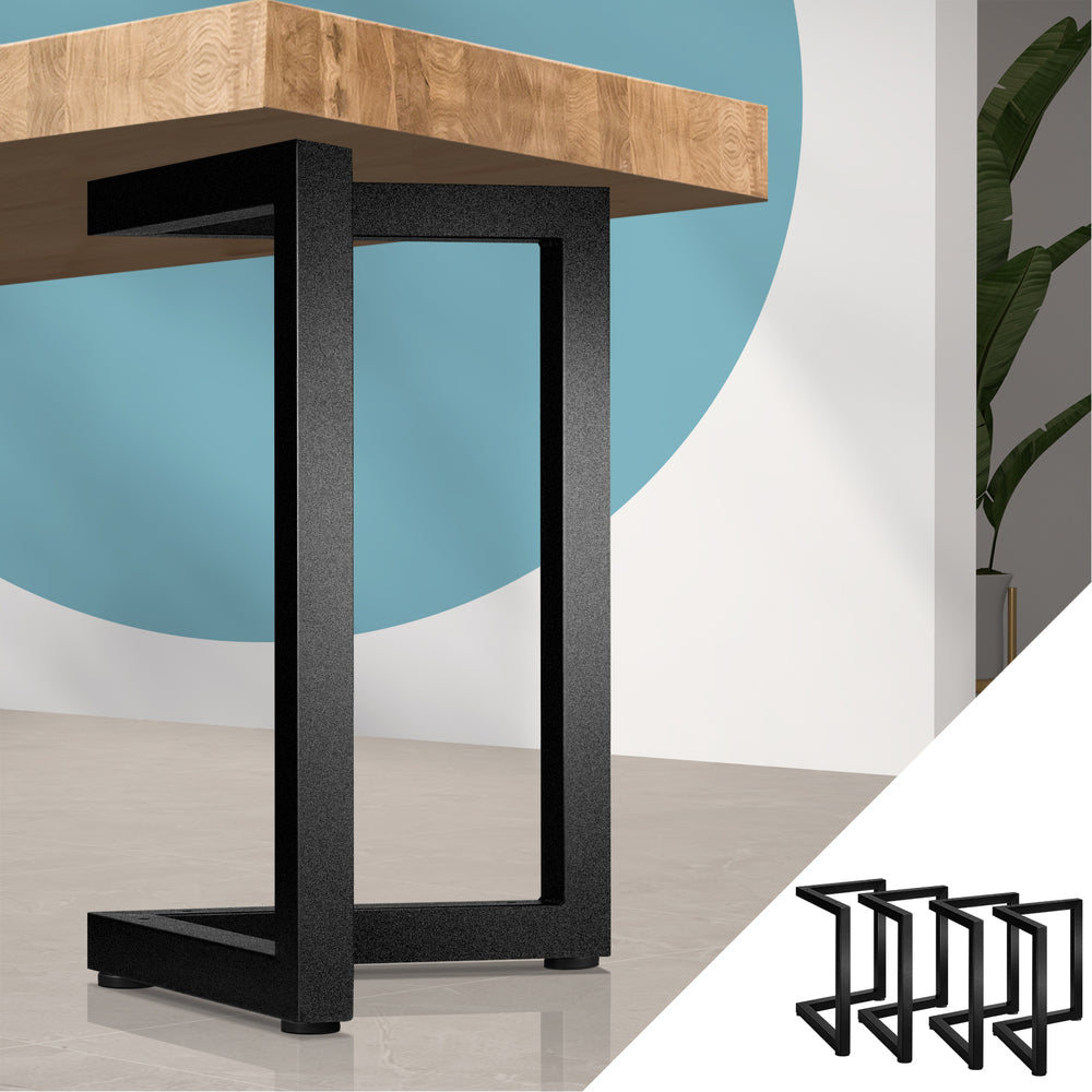 Oikiture 4X Coffee Dining Table Legs Bench Box Steel Metal Industrial 71 X 71CM-Table Legs-PEROZ Accessories
