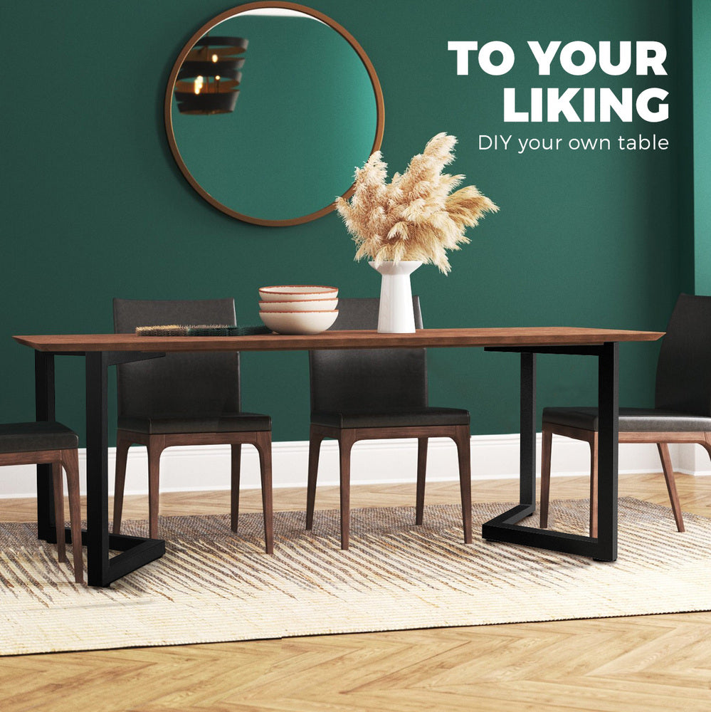 Oikiture 4X Coffee Dining Table Legs Bench Box Steel Metal Industrial 71 X 71CM-Table Legs-PEROZ Accessories