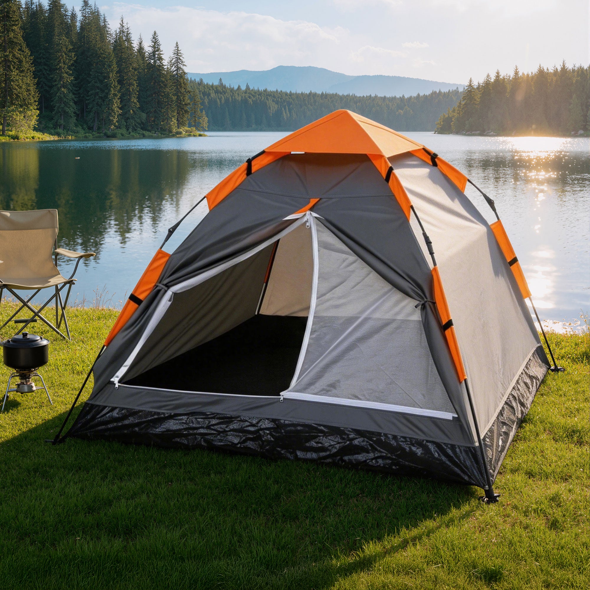 Weisshorn 2 Person Instant Pop Up Camping Tent Automatic Waterproof Hiking Beach-Outdoor Recreation > Camping > Tents-PEROZ Accessories