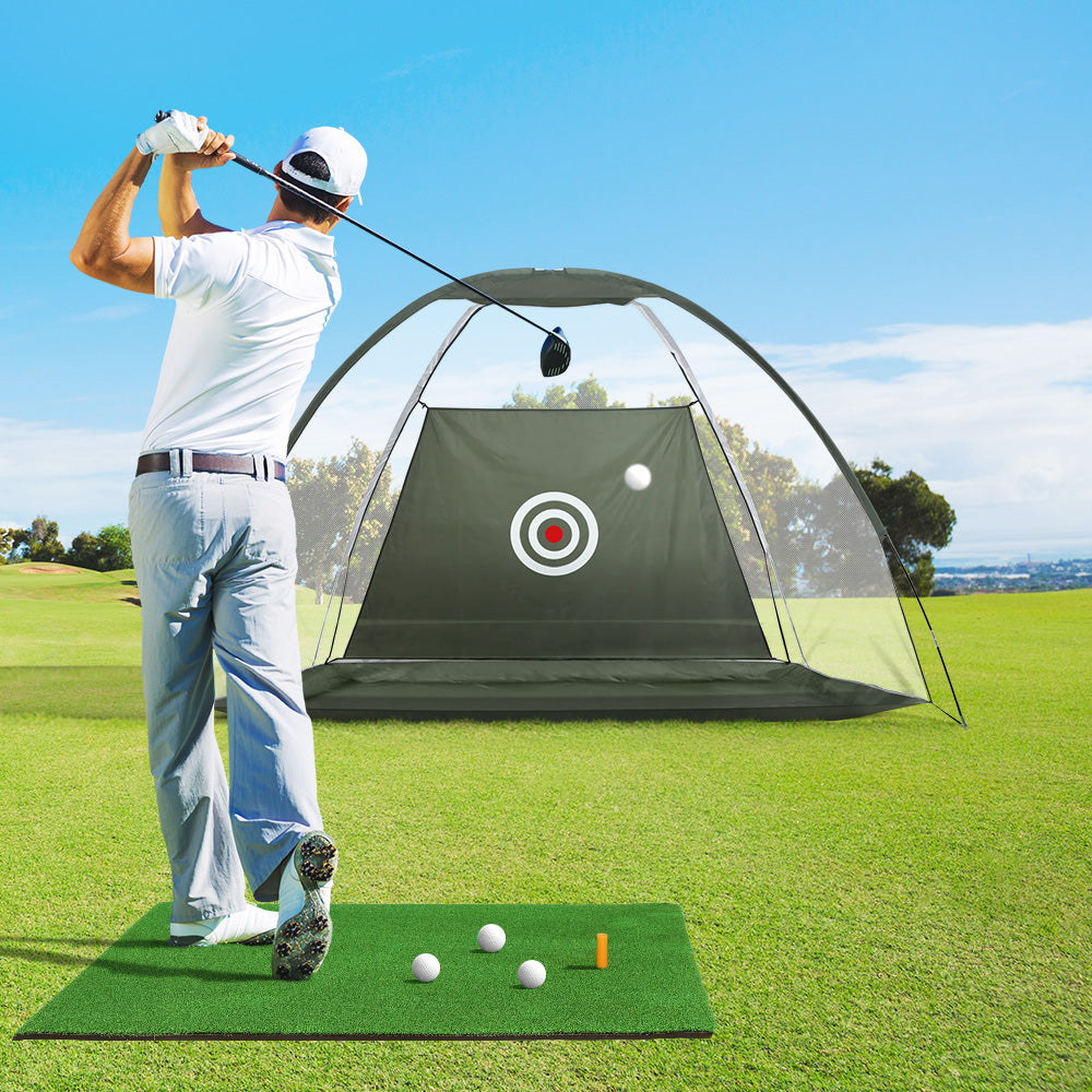 Everfit 3M Golf Practice Net And Training Mat Set Driving Target Green-Sports & Fitness > Golf > Golf Training Aids-PEROZ Accessories