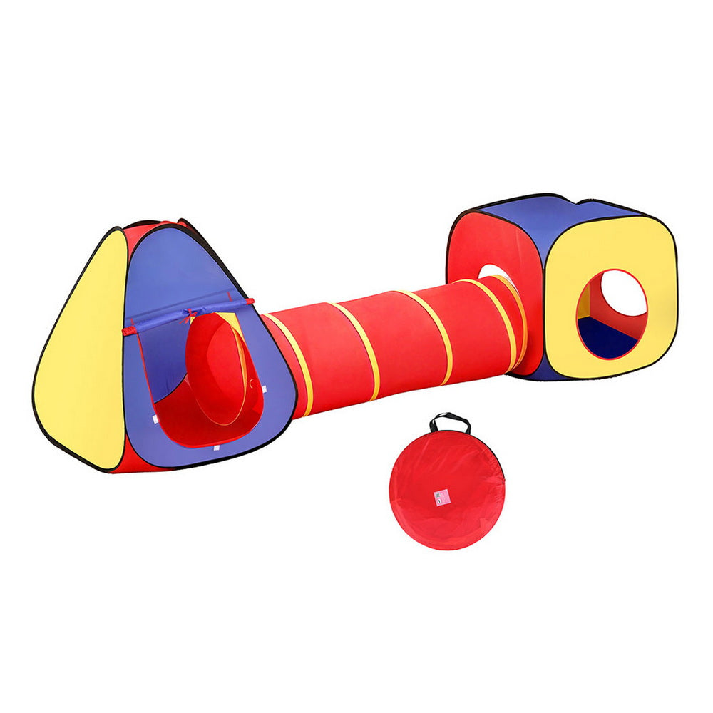 Keezi Kids Playhouse Play Tent Pop Up Teepee Castle Crawl Tunnel Outdoor Indoor Toys Children Gift-Baby & Kids > Baby & Kid&