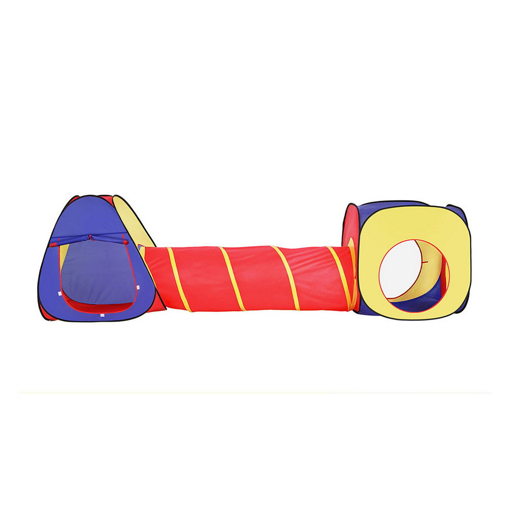Keezi Kids Playhouse Play Tent Pop Up Teepee Castle Crawl Tunnel Outdoor Indoor Toys Children Gift-Baby & Kids > Baby & Kid&