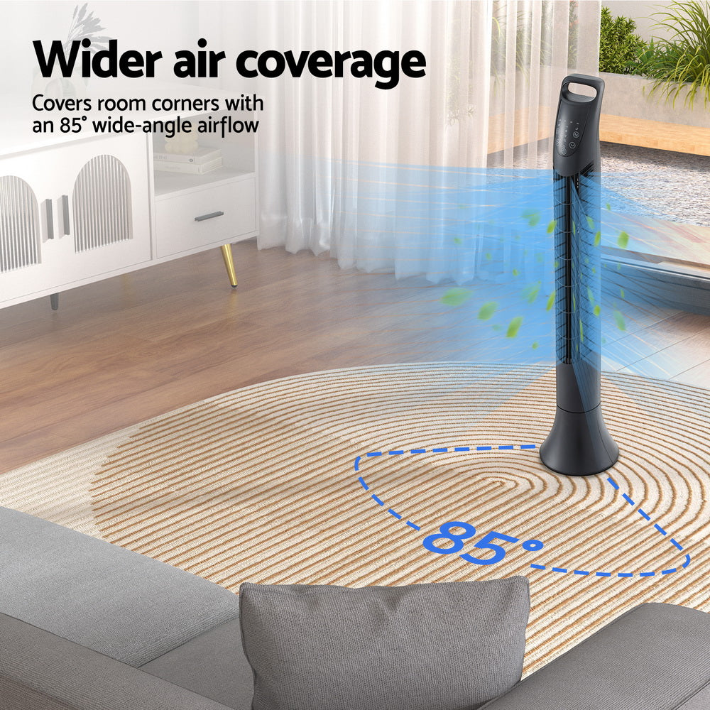 Devanti Tower Fan Oscillating 3 Speeds with Remote 91cm-Appliances > Fans > Ceiling Fans-PEROZ Accessories