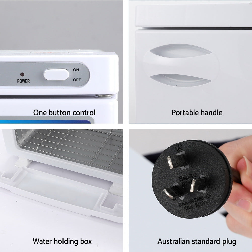 Devanti 23L Towel Warmer UV Sterilizer Heater Cabinet Beauty SPA Salon White-Tools > Tools Storage-PEROZ Accessories