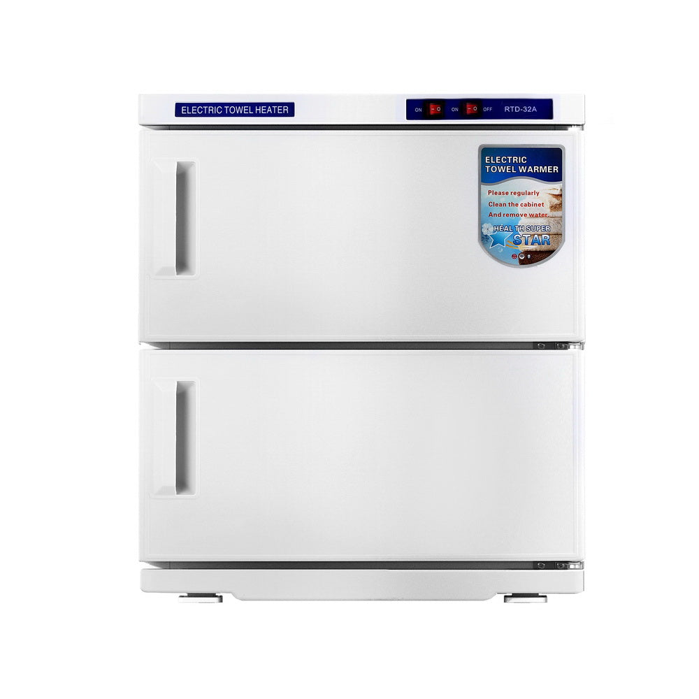 Devanti 32L Towel Warmer UV Sterilizer Heater Cabinet Beauty SPA Salon White-Tools > Tools Storage-PEROZ Accessories