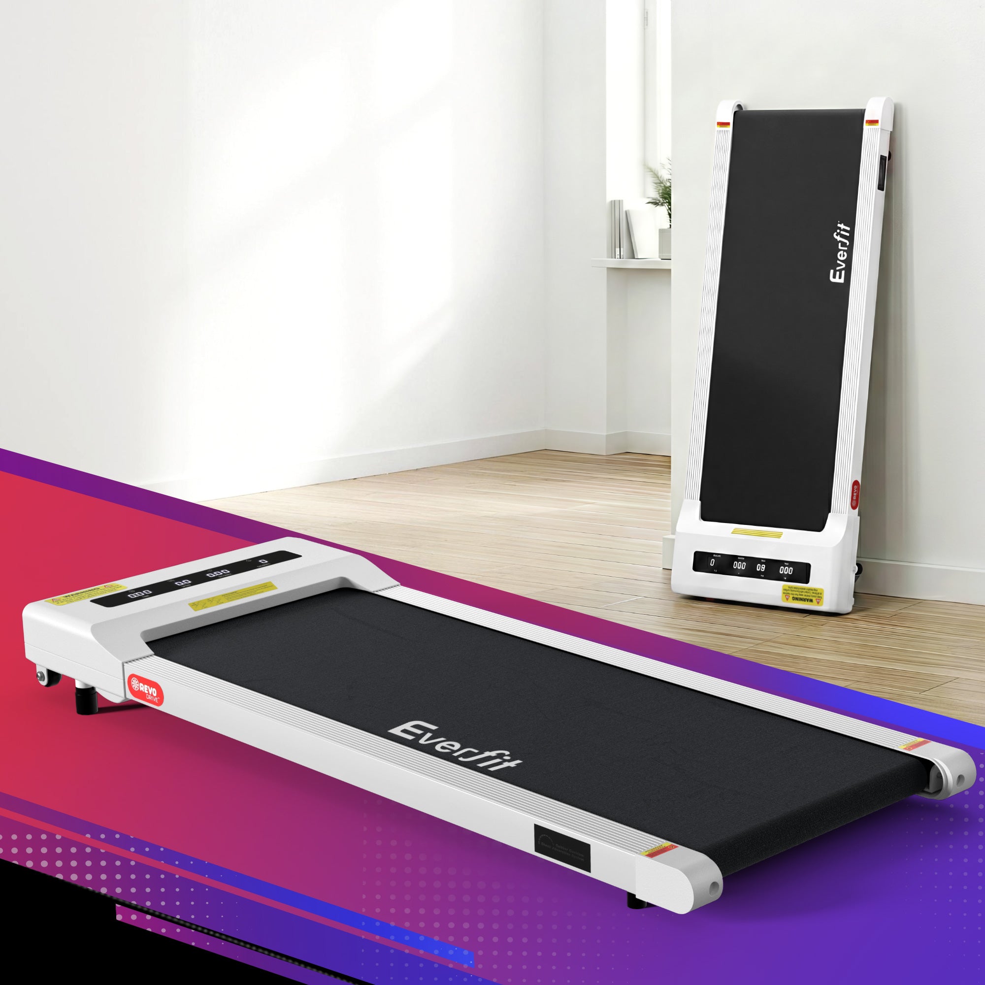 Everfit Treadmill Electric Walking Pad Under Desk Home Gym Fitness 360mm White-Walking Pad-PEROZ Accessories