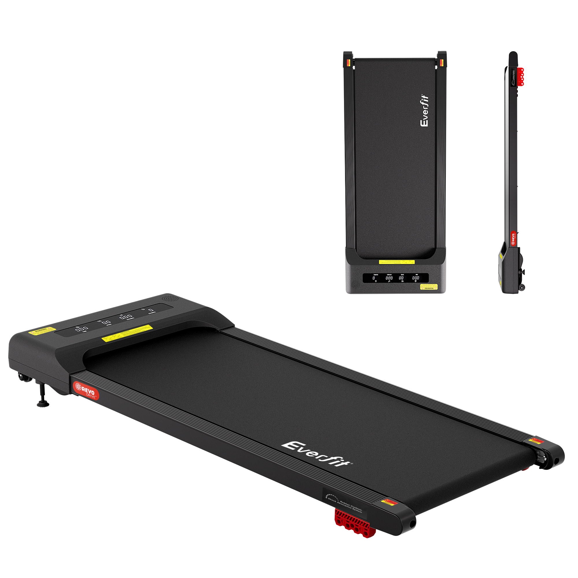 Everfit Treadmill Electric Walking Pad Incline Under Desk Home Gym 380mm Black-Sports & Fitness > Exercise, Gym & Fitness > Treadmills-PEROZ Accessories