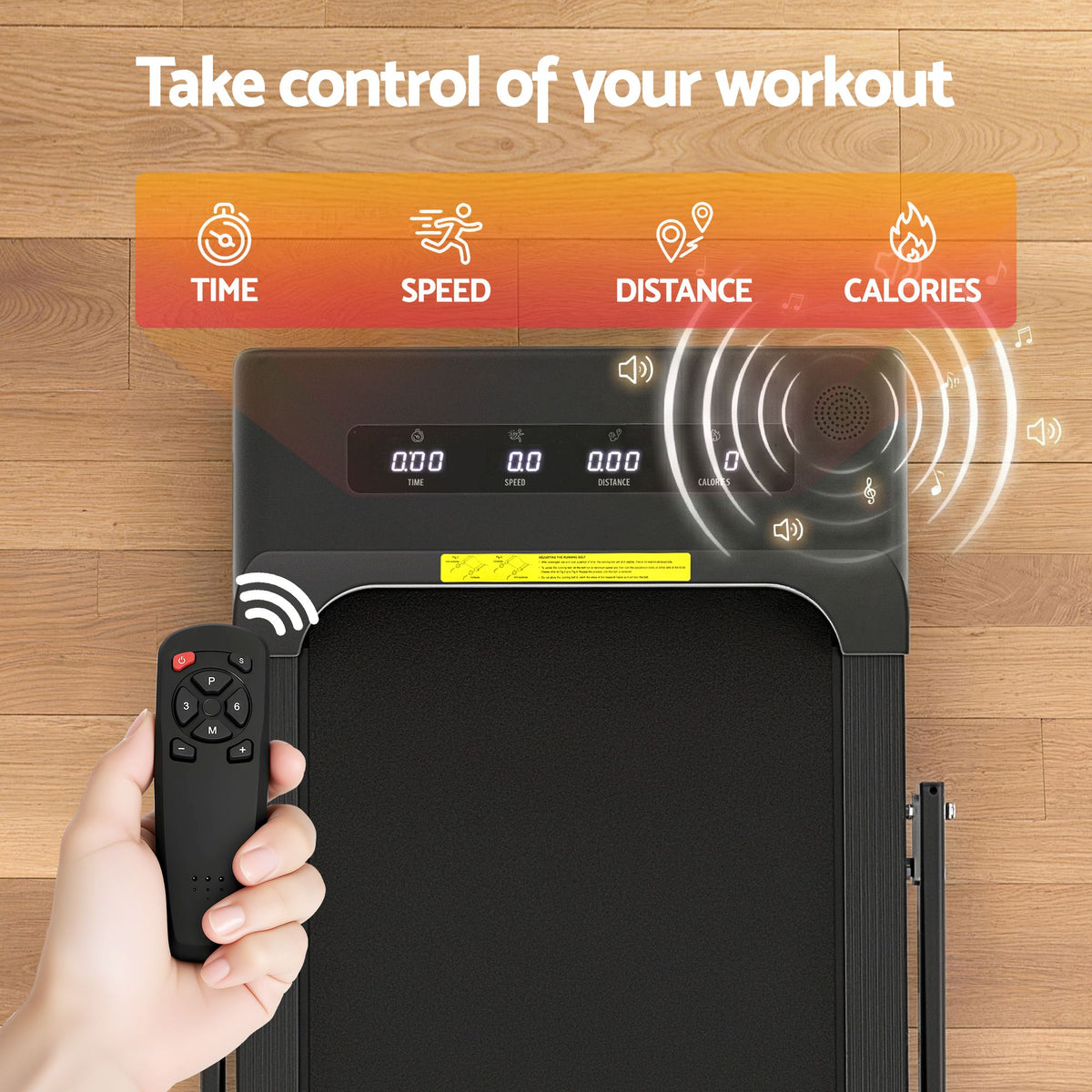 Everfit 2 in 1 Treadmill Electric Walking Pad Under Desk Home Gym Fitness 380mm Black-Walking Pad-PEROZ Accessories