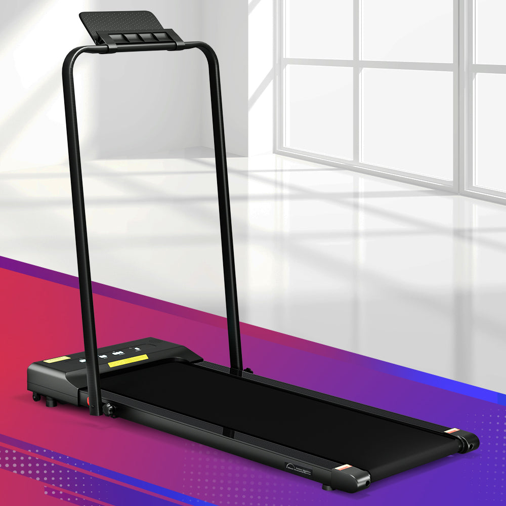 Everfit Treadmill Electric Walking Pad Under Desk Home Gym Fitness 380mm Black-Sports & Fitness > Exercise, Gym & Fitness > Treadmills-PEROZ Accessories