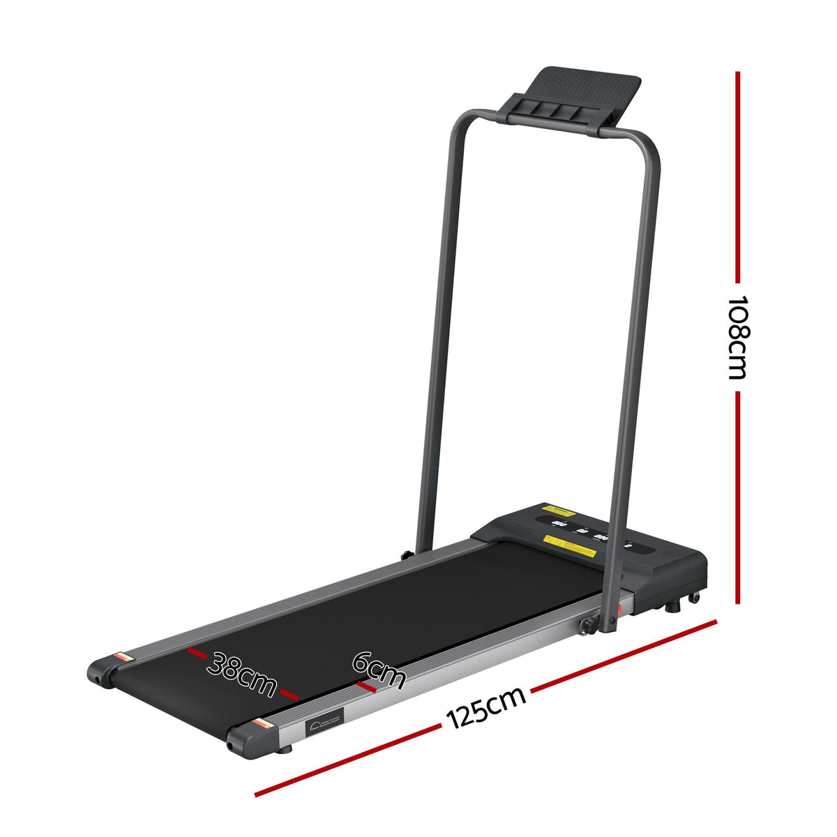 Everfit 2 in 1 Treadmill Electric Walking Pad Under Desk Home Gym Fitness 380mm Grey-Walking Pad-PEROZ Accessories