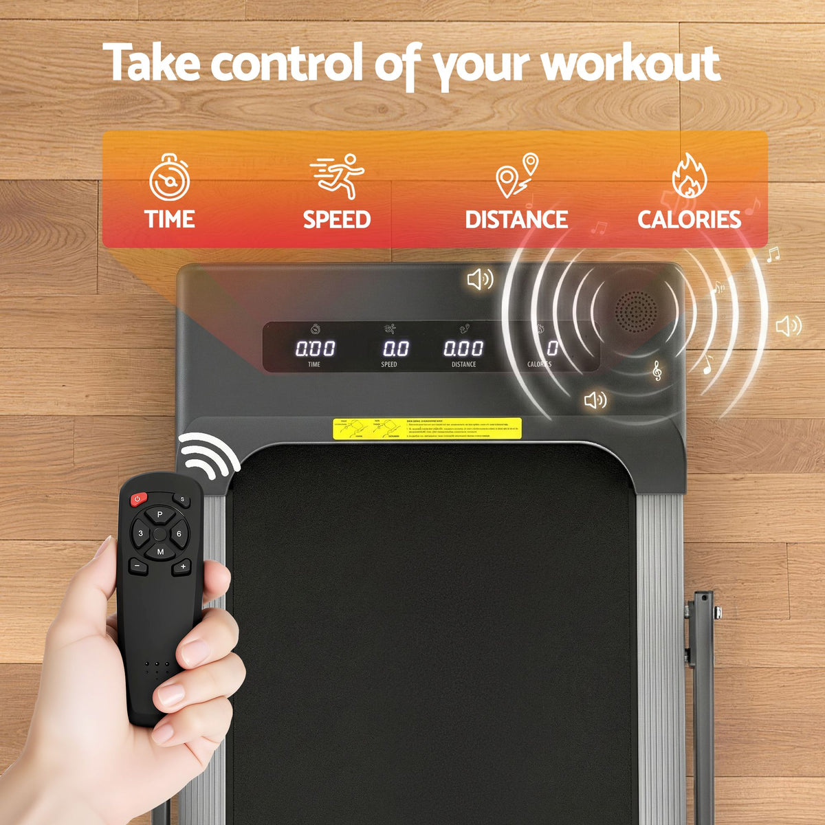 Everfit 2 in 1 Treadmill Electric Walking Pad Under Desk Home Gym Fitness 380mm Grey-Walking Pad-PEROZ Accessories