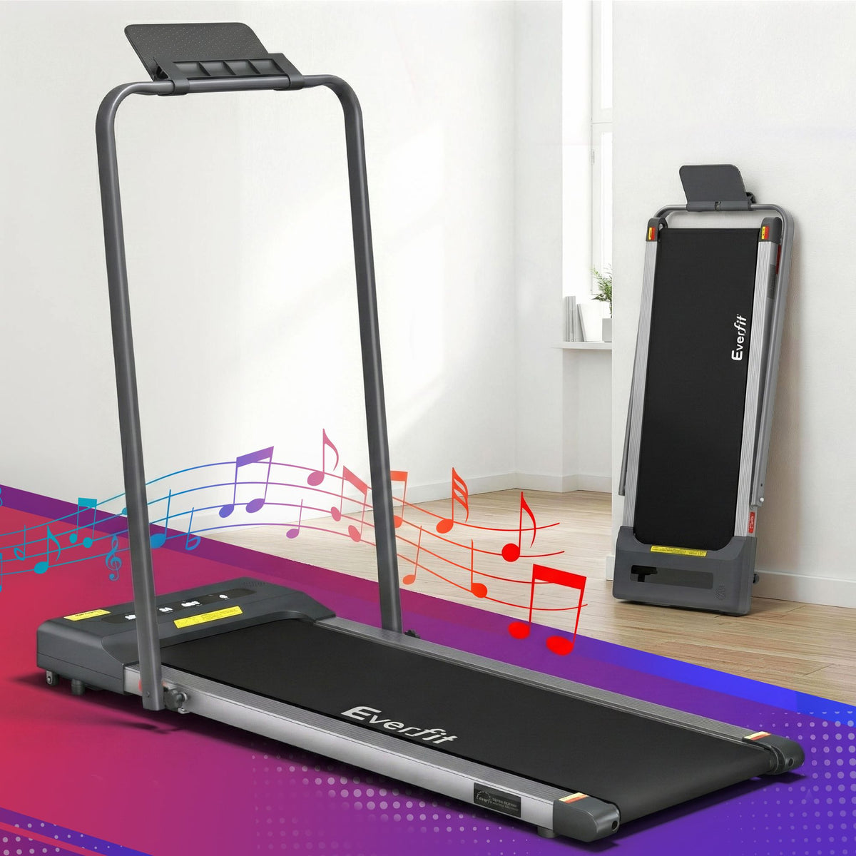 Everfit 2 in 1 Treadmill Electric Walking Pad Under Desk Home Gym Fitness 380mm Grey-Walking Pad-PEROZ Accessories