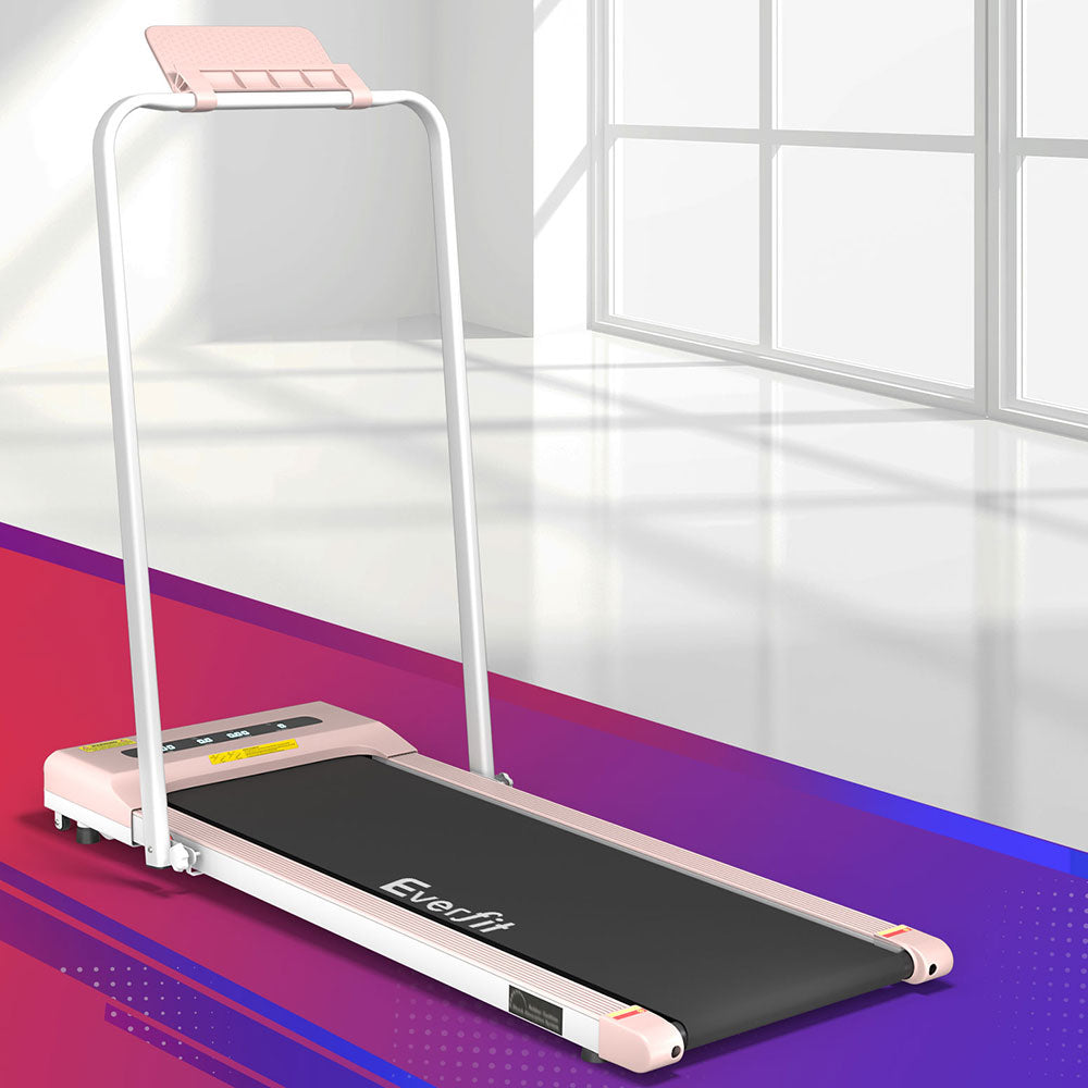 Everfit Treadmill Electric Walking Pad Under Desk Home Gym Fitness 380mm Pink-Sports & Fitness > Exercise, Gym & Fitness > Treadmills-PEROZ Accessories