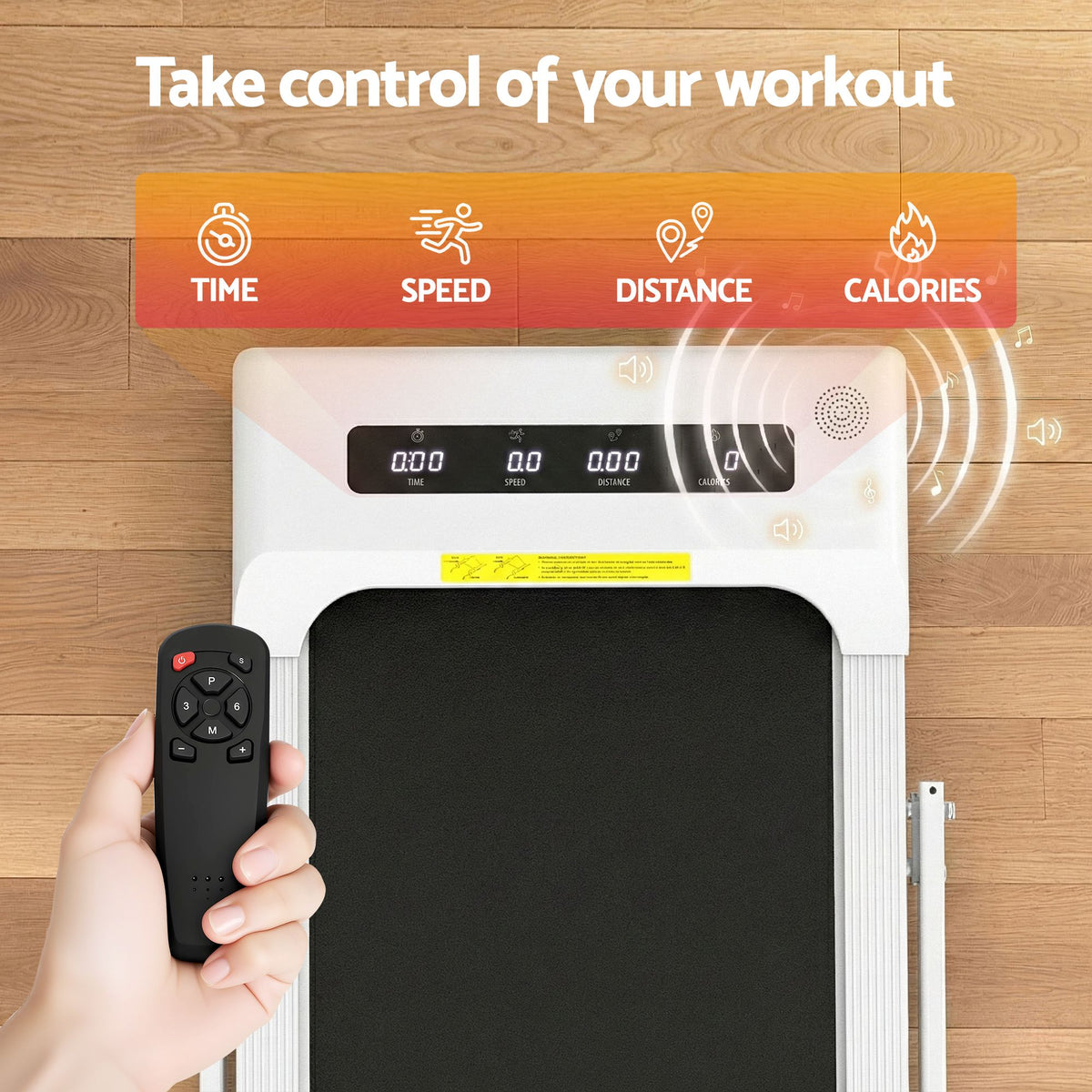 Everfit 2 in 1 Treadmill Electric Walking Pad Under Desk Home Gym Fitness 380mm White-Walking Pad-PEROZ Accessories
