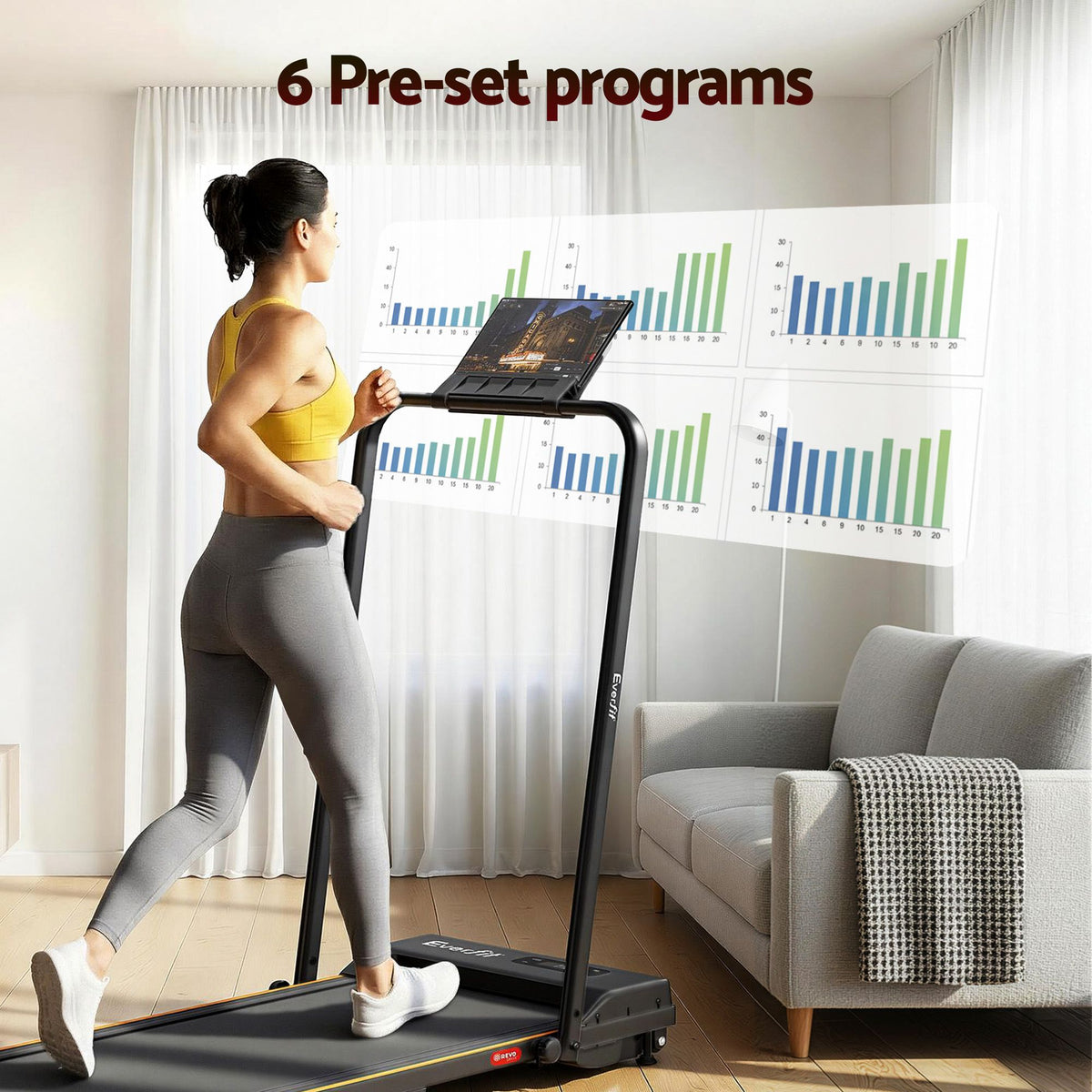 Everfit 3 in 1 Walking Pad Treadmill 12% Incline Foldable Under Desk Treadmills for Home Gym With 38cm Wide Belt Black-Sports & Fitness > Exercise, Gym & Fitness > Treadmills-PEROZ Accessories