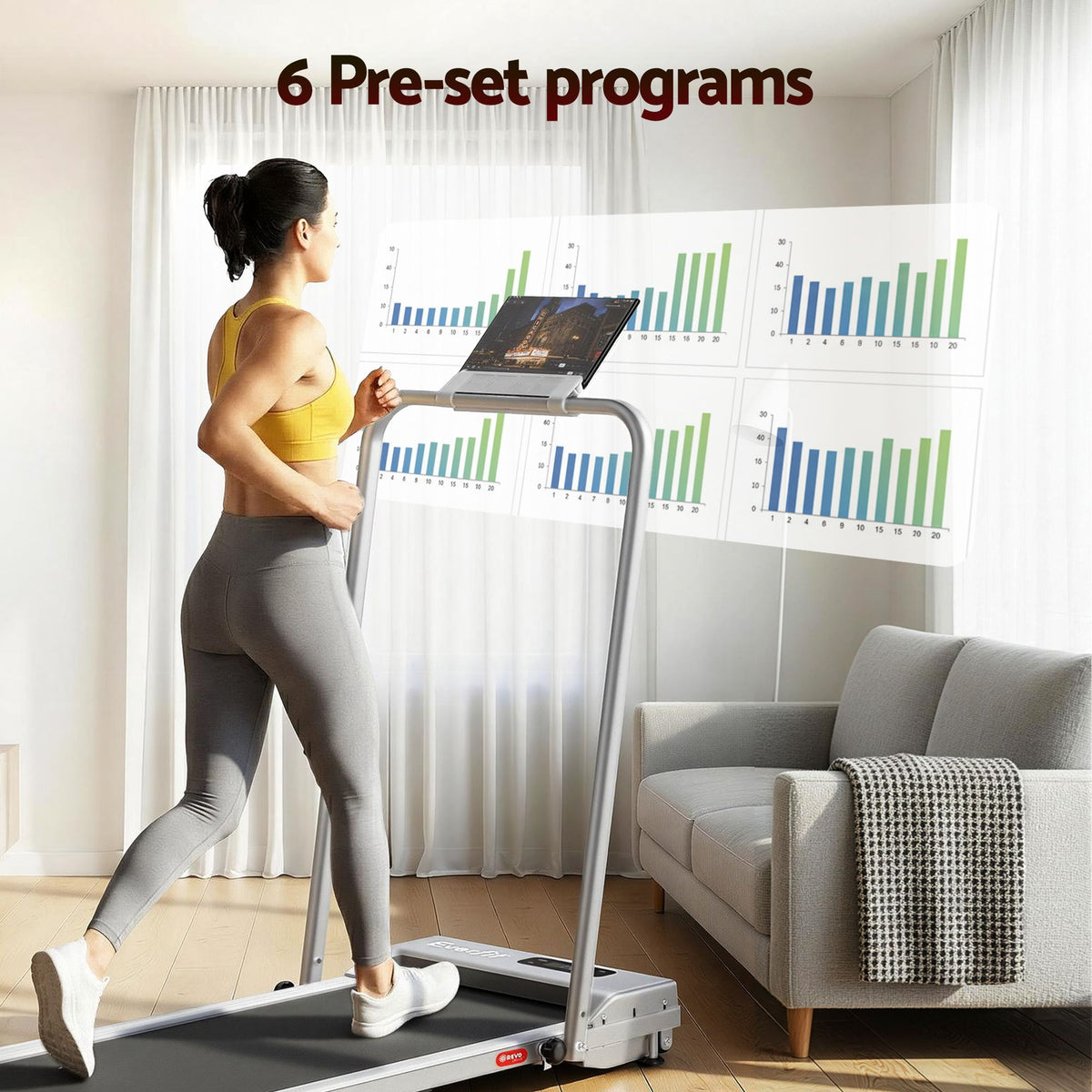 Everfit 3 in 1 Walking Pad Treadmill 12% Incline Foldable Under Desk Treadmills for Home Gym With 38cm Wide Belt Silver-Sports & Fitness > Exercise, Gym & Fitness > Treadmills-PEROZ Accessories