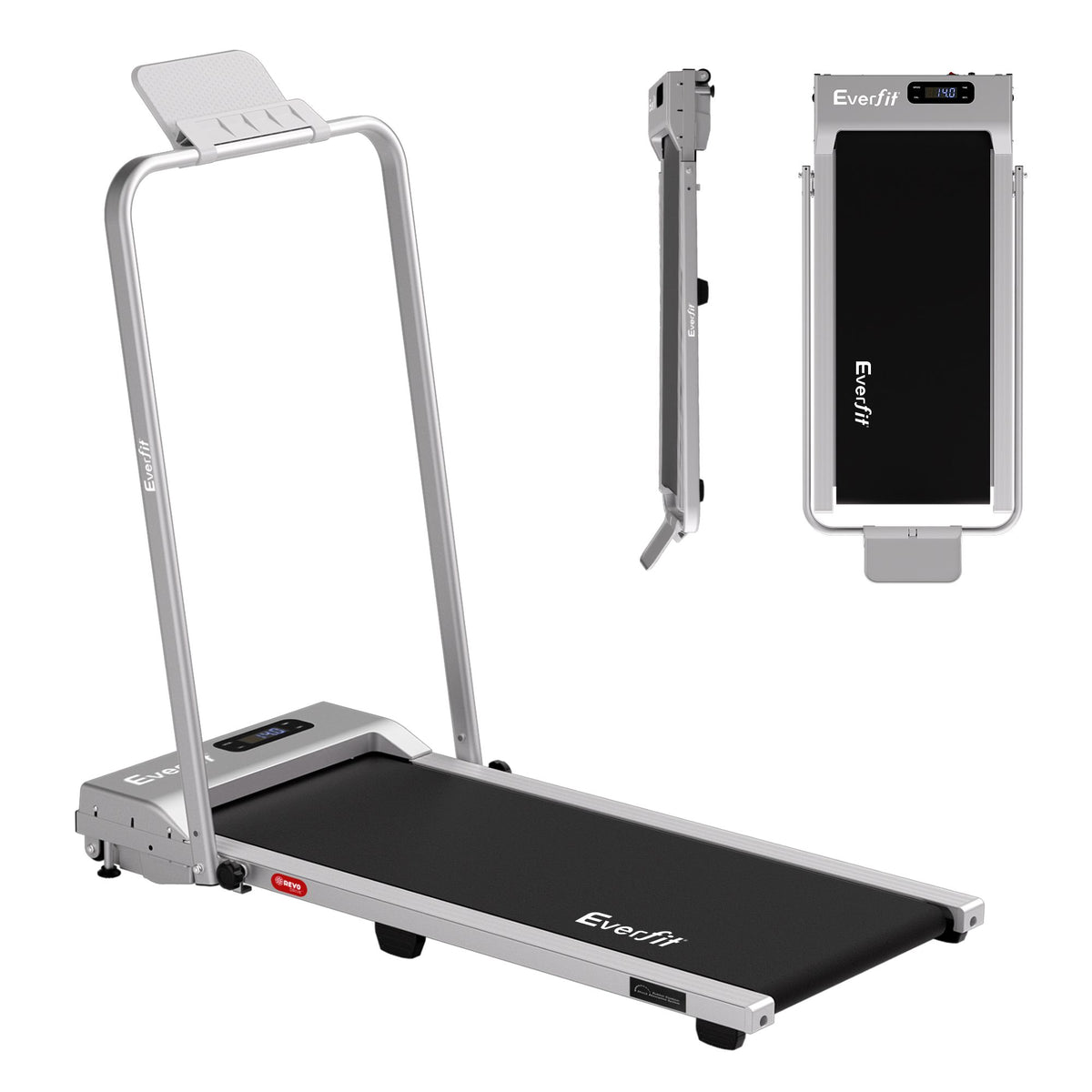 Everfit 3 in 1 Walking Pad Treadmill 12% Incline Foldable Under Desk Treadmills for Home Gym With 38cm Wide Belt Silver-Sports & Fitness > Exercise, Gym & Fitness > Treadmills-PEROZ Accessories