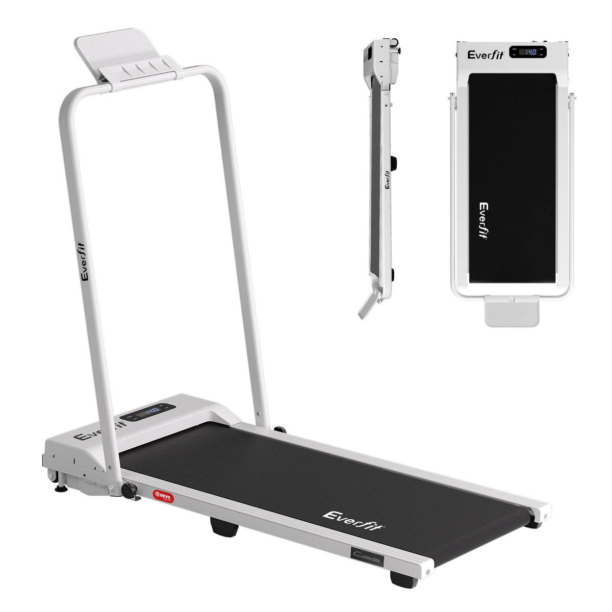 Everfit 3 in 1 Walking Pad Treadmill 12% Incline Foldable Under Desk Treadmills for Home Gym With 38cm Wide Belt White-Sports & Fitness > Exercise, Gym & Fitness > Treadmills-PEROZ Accessories