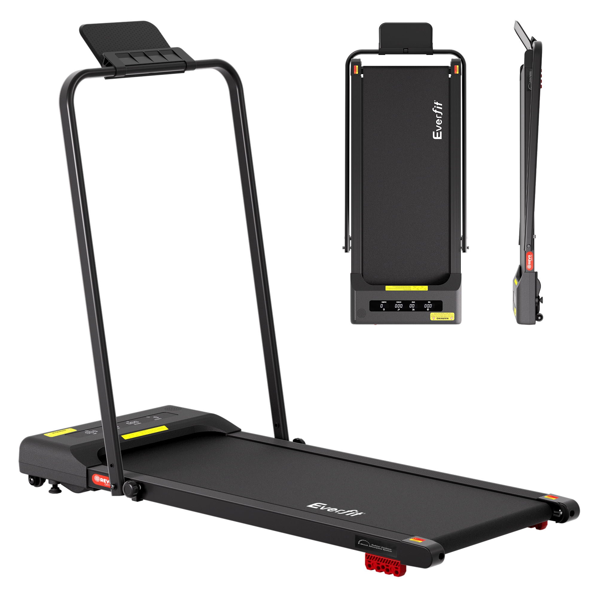 Everfit Treadmill Electric Walking Pad Incline Under Desk 380mm Black-Sports & Fitness > Exercise, Gym & Fitness > Treadmills-PEROZ Accessories
