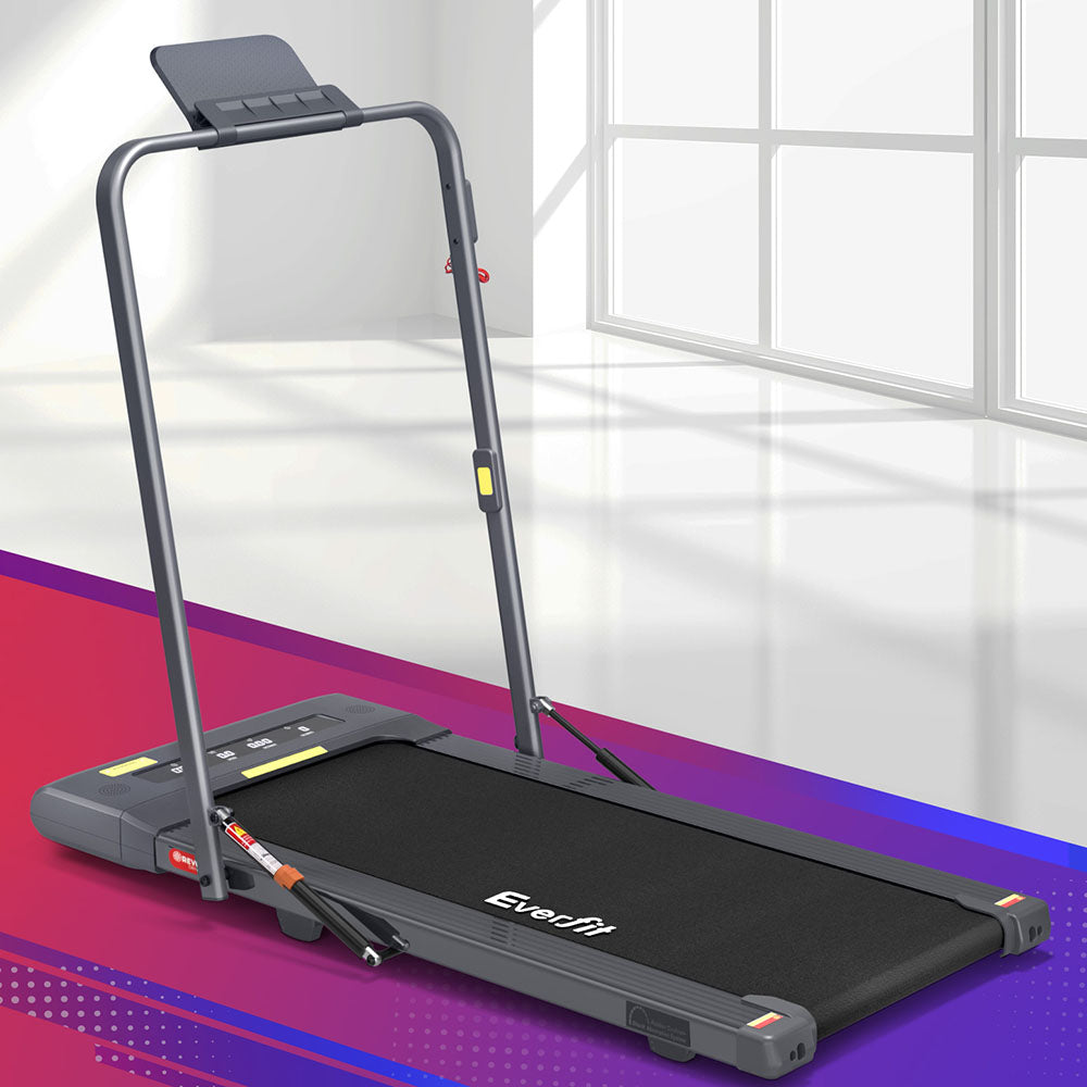 Everfit Treadmill Electric Walking Pad Under Desk Home Gym Fitness 400mm Grey-Sports & Fitness > Exercise, Gym & Fitness > Treadmills-PEROZ Accessories