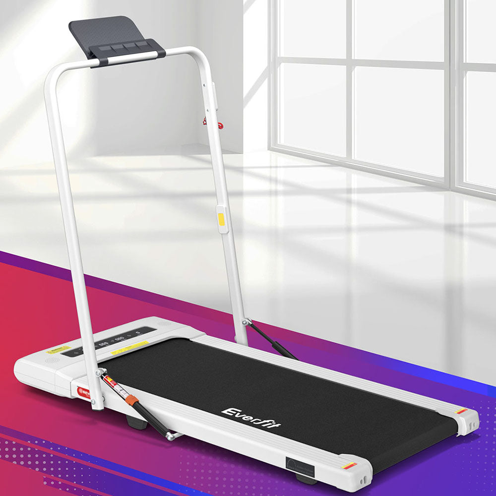 Everfit Treadmill Electric Walking Pad Under Desk Home Gym Fitness 400mm White-Sports & Fitness > Exercise, Gym & Fitness > Treadmills-PEROZ Accessories