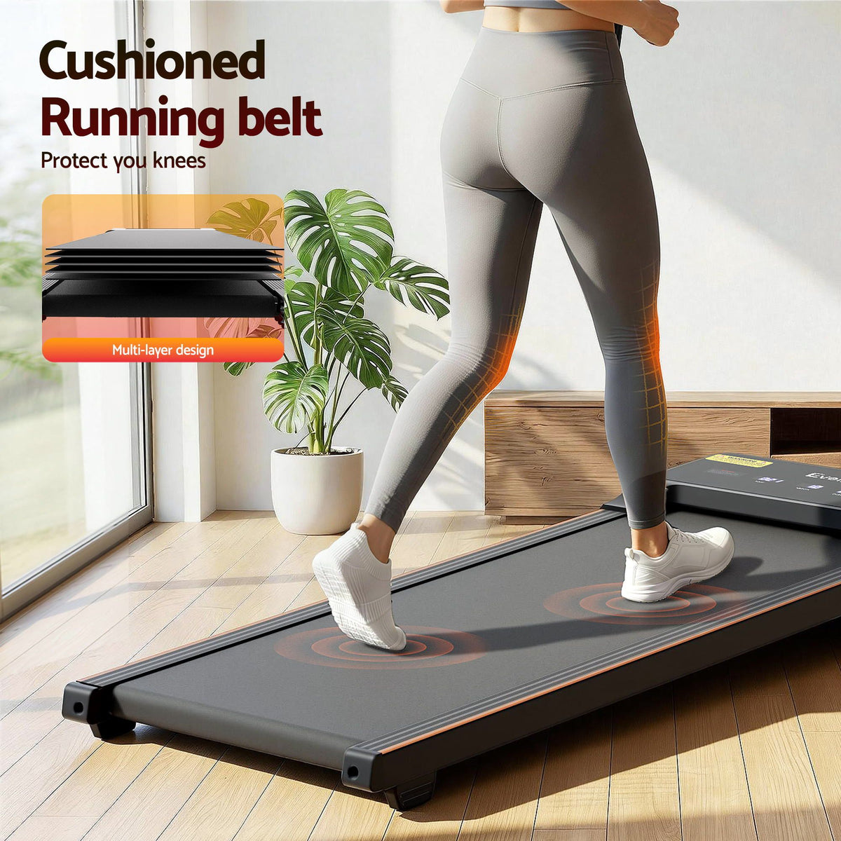 Everfit 3 in 1 Walking Pad Treadmill 20% Auto Incline Under Desk Treadmills for Home Gym With 40cm Wide Belt-Sports & Fitness > Exercise, Gym & Fitness > Treadmills-PEROZ Accessories