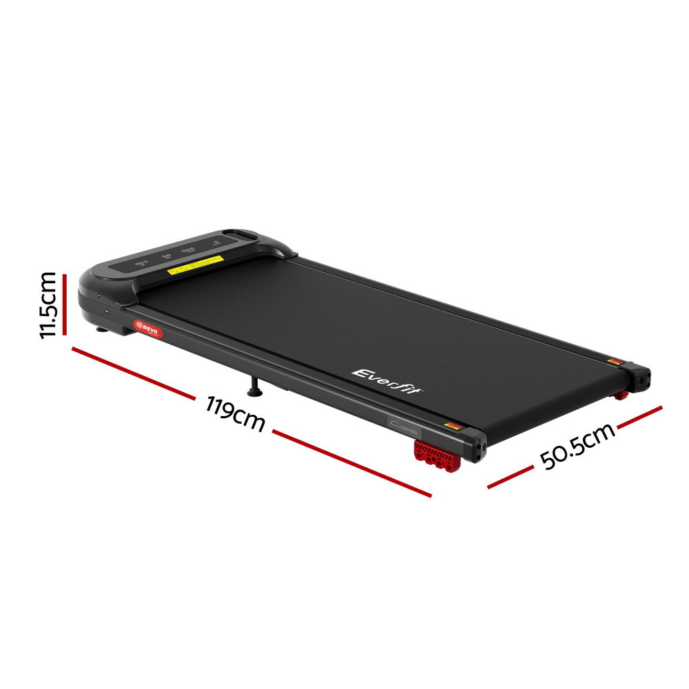 Everfit Treadmill Electric Walking Pad with Incline Under Desk Home Gym Black-Sports & Fitness > Exercise, Gym & Fitness > Treadmills-PEROZ Accessories
