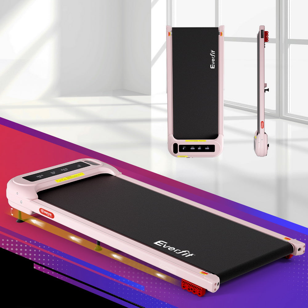 Everfit Treadmill Electric Walking Pad with Incline Under Desk Home Gym Pink-Sports & Fitness > Exercise, Gym & Fitness > Treadmills-PEROZ Accessories