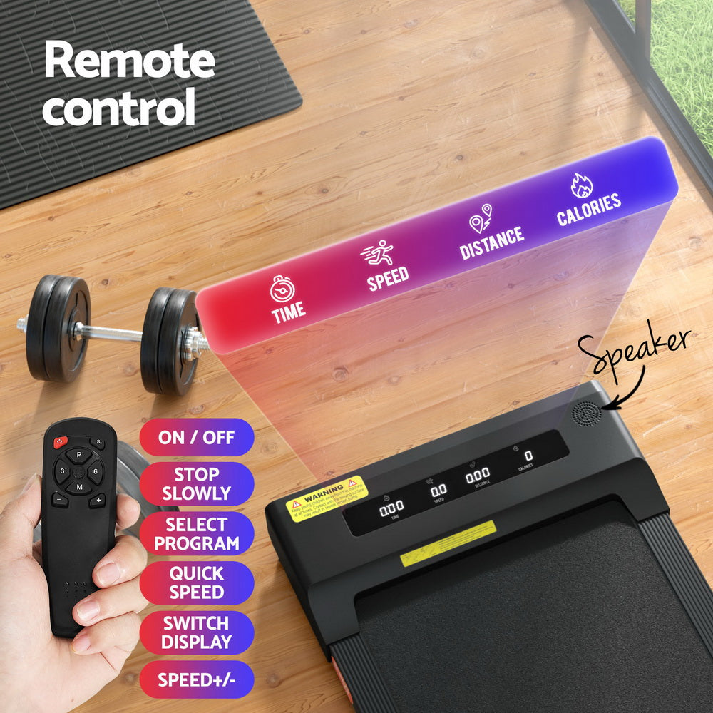 Everfit Treadmill Electric Walking Pad Under Desk Home Gym Fitness 400mm Black-Walking Pad-PEROZ Accessories