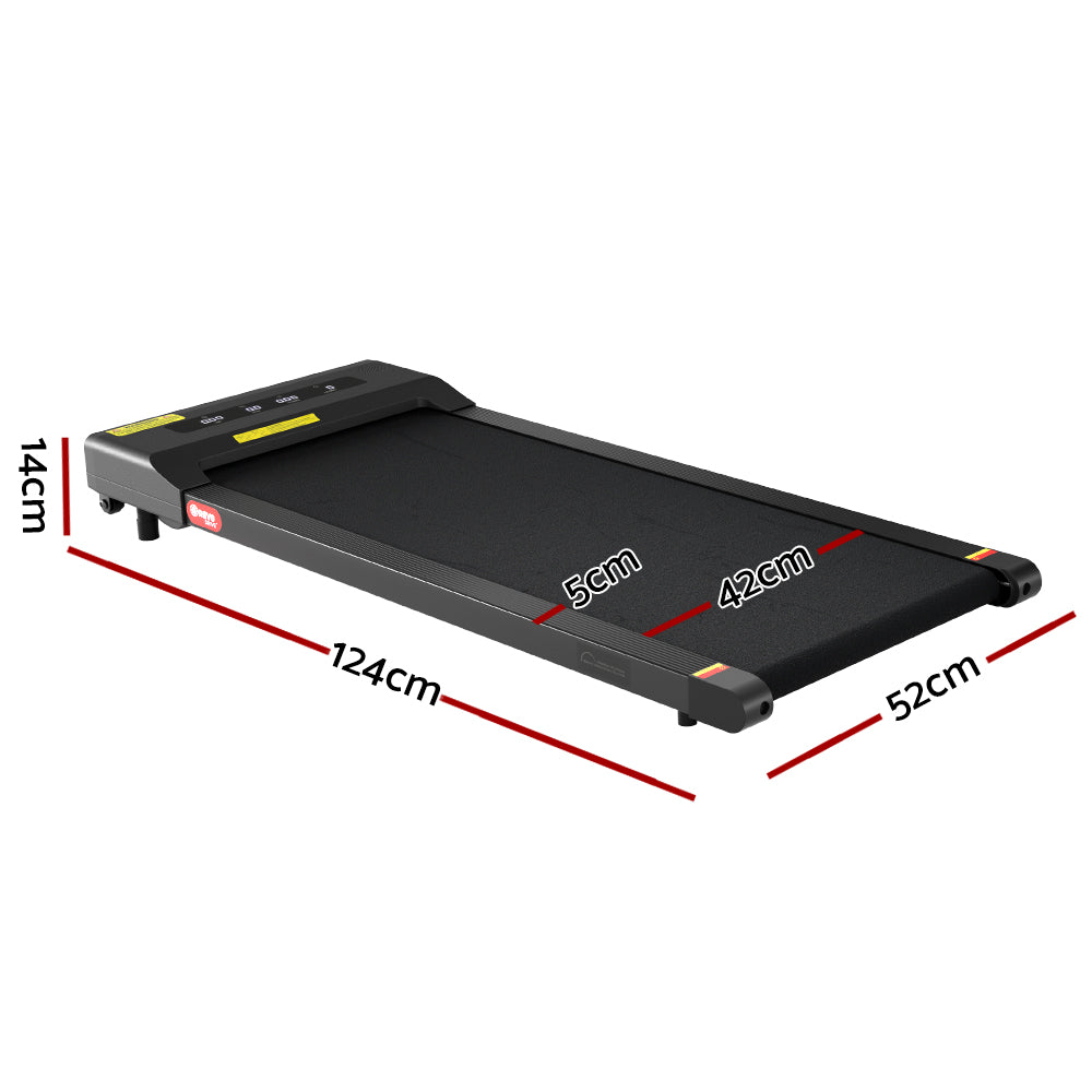 Everfit Treadmill Electric Walking Pad Under Desk Home Gym Fitness 400mm Black-Sports & Fitness > Exercise, Gym & Fitness > Treadmills-PEROZ Accessories