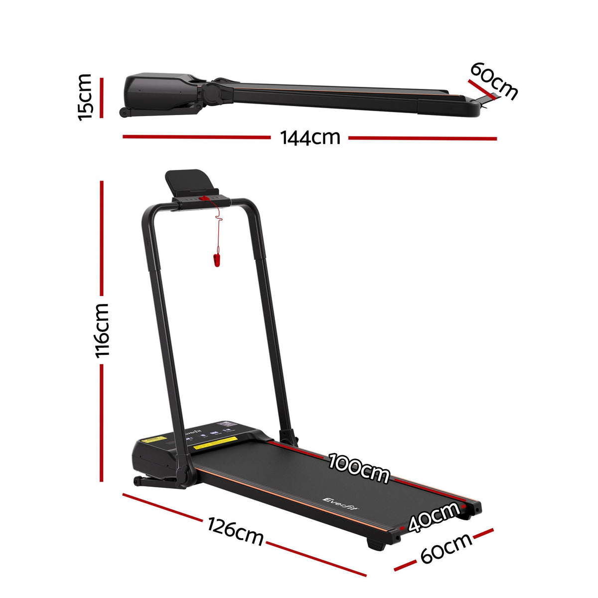 Everfit 3 in 1 Walking Pad Treadmill 20% Auto Incline Under Desk Foldable Treadmills for Home With 40cm Wide Belt-Sports & Fitness > Exercise, Gym & Fitness > Treadmills-PEROZ Accessories
