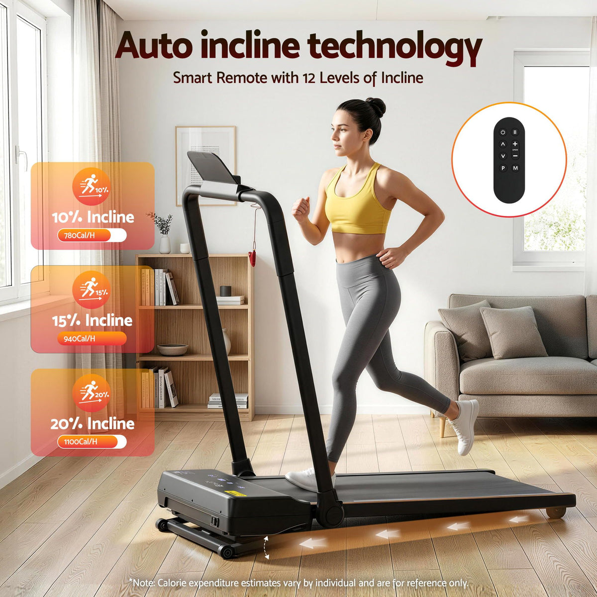 Everfit 3 in 1 Walking Pad Treadmill 20% Auto Incline Under Desk Foldable Treadmills for Home With 40cm Wide Belt-Sports & Fitness > Exercise, Gym & Fitness > Treadmills-PEROZ Accessories