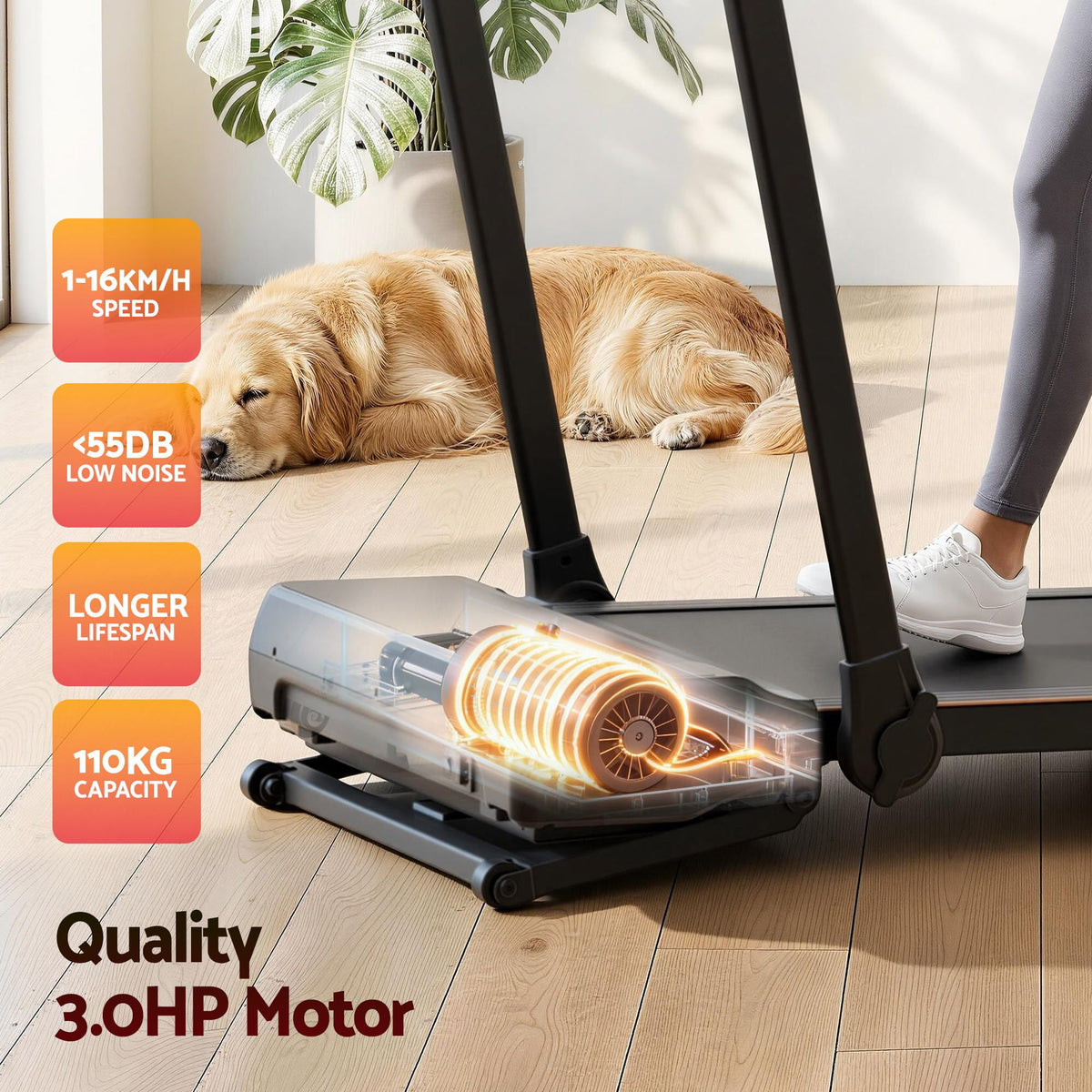 Everfit 3 in 1 Walking Pad Treadmill 20% Auto Incline Under Desk Foldable Treadmills for Home With 40cm Wide Belt-Sports & Fitness > Exercise, Gym & Fitness > Treadmills-PEROZ Accessories