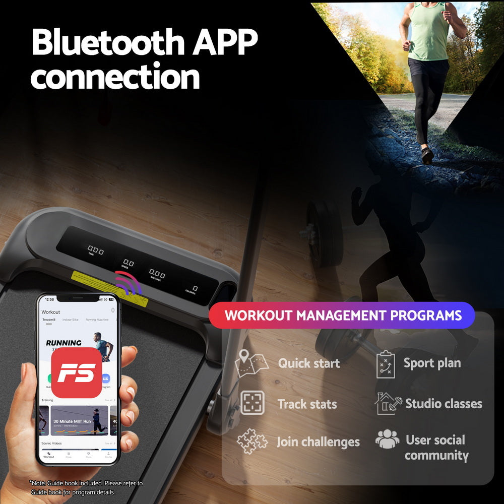 Everfit Treadmill Electric Walking Pad with Incline Foldable for Home Gym Black-Sports & Fitness > Exercise, Gym & Fitness > Treadmills-PEROZ Accessories