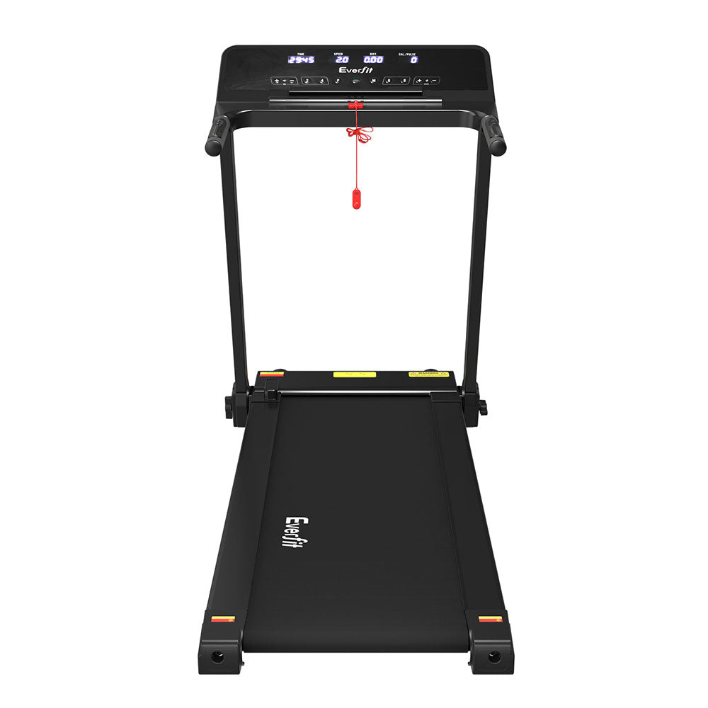 Everfit Treadmill Electric Home Gym Fitness Exercise Knob Foldable 420mm Black-Sports & Fitness > Exercise, Gym & Fitness > Treadmills-PEROZ Accessories