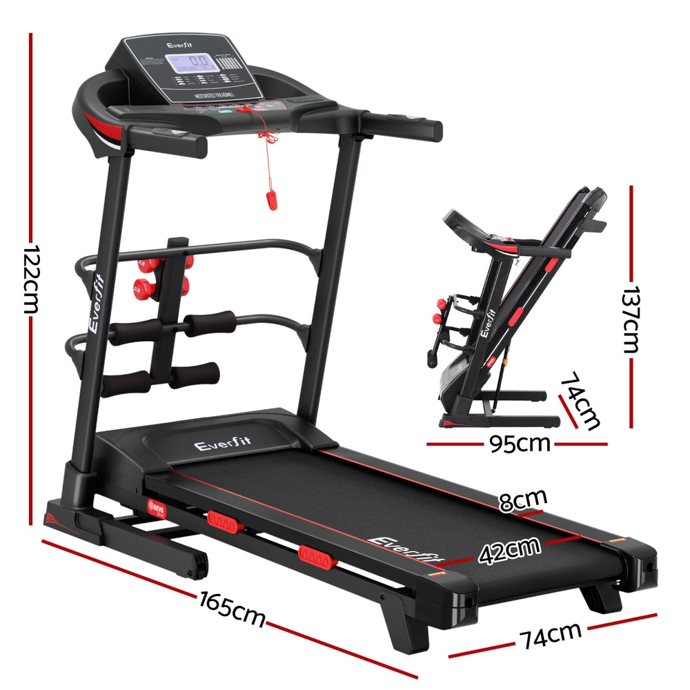 Everfit Treadmill Electric Home Gym Fitness Exercise Machine w/ Sit Up Bar 420mm-Sports & Fitness > Exercise, Gym & Fitness > Treadmills-PEROZ Accessories